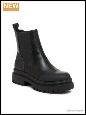 Platform Chelsea Boot Faux Leather Comfort Ankle Boot